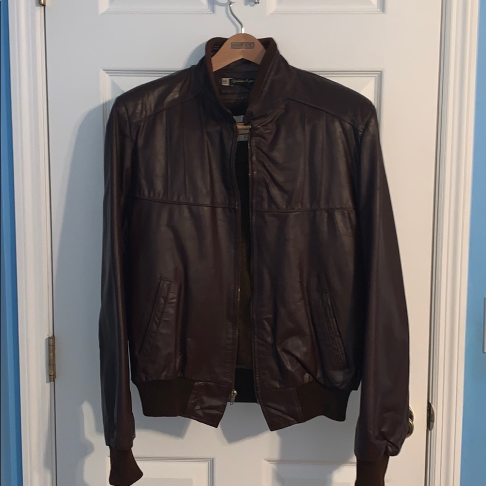 VINTAGE LEATHER BOMBER JACKET